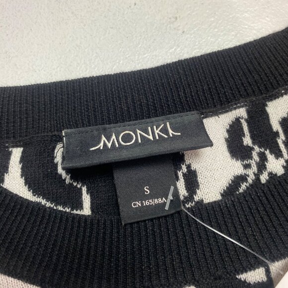 S - MONKL White Chains Graphic Sweater - Picture 3 of 4